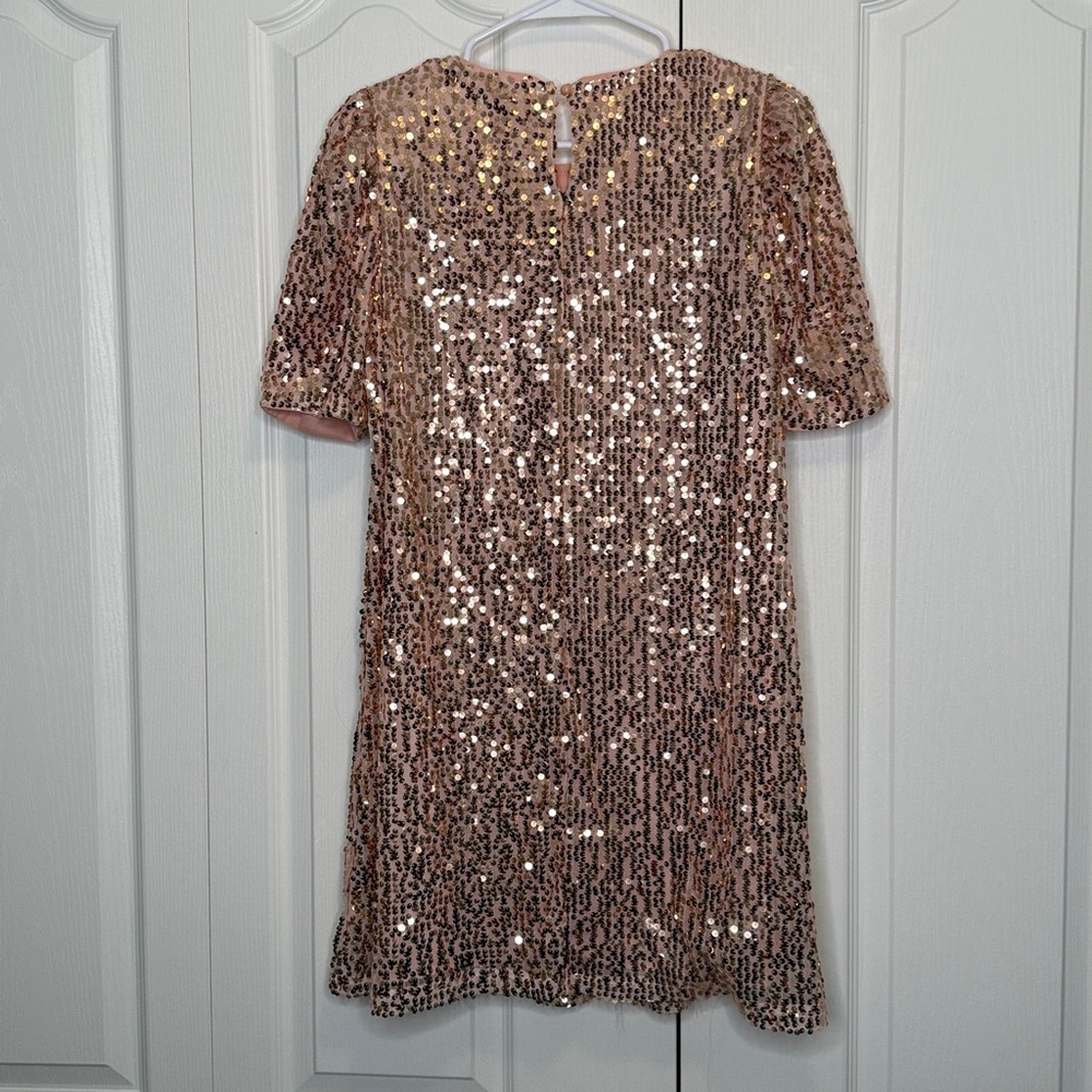 Vine & Love - pink sequined dress mini dress size small - Picture 2 of 10